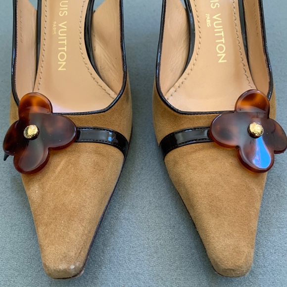 Vintage Louis Vuitton suede heels- pre loved - Picture 2 of 8